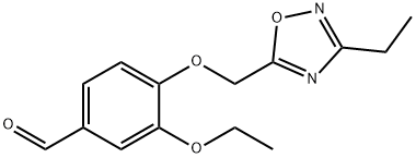 3-ethoxy-4-[(3-ethyl-1,2,4-oxadiazol-5-yl)methoxy]benzaldehyde Struktur