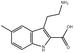 1H-Indole-2-carboxylic acid, 3-(2-aminoethyl)-5-methyl- 结构式