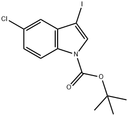 5-氯-3-碘-1H-吲哚-1-羧酸叔丁酯, 1048039-49-1, 结构式