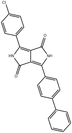 3-(biphenyl-4-yl)-6-(4-chlorophenyl)-2,5-dihydropyrrolo[3,4-c]pyrrole-1,4-dione Struktur