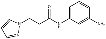 N-(3-aminophenyl)-3-(1H-pyrazol-1-yl)propanamide 结构式