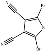 3,4-Thiophenedicarbonitrile, 2,5-dibromo- Structure