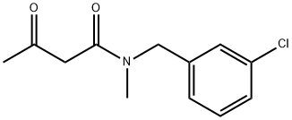 N-[(3-chlorophenyl)methyl]-N-methyl-3-oxobutanamide Structure