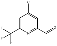 4-Chloro-6-trifluoromethyl-pyridine-2-carbaldehyde, 1060807-45-5, 结构式