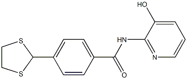 4-(1,3-二硫戊环-2-基)-N-(3-羟基吡啶-2-基)苯甲酰胺 结构式