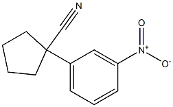 1-(3-nitrophenyl)cyclopentane-1-carbonitrile Struktur
