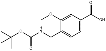 4-(BOC-AMINO)METHYL-3-METHOXY-BENZOIC ACID Struktur
