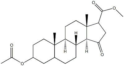 methyl 3-(acetyloxy)-15-oxoandrostane-17-carboxylate Struktur