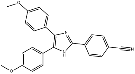 4-[4,5-bis(4-methoxyphenyl)-1H-imidazol-2-yl]benzonitrile,107701-40-6,结构式