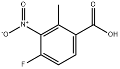 4-fluoro-2-methyl-3-nitrobenzoic acid 化学構造式