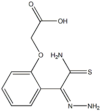 {2-[2-(aminocarbothioyl)carbohydrazonoyl]phenoxy}acetic acid Struktur