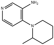 3-AMINO-4-(2-METHYLPIPERIDIN-1-YL)PYRIDINE 结构式