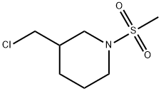 3-(chloromethyl)-1-methanesulfonylpiperidine 化学構造式