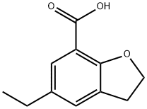 5-ethyl-2,3-dihydro-1-benzofuran-7-carboxylic acid 化学構造式