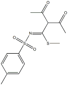 N-[2-acetyl-1-(methylsulfanyl)-3-oxobutylidene]-4-methylbenzenesulfonamide|