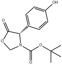 (S)-4-(4-Hydroxy-Phenyl)-5-Oxo-Oxazolidine-3-Carboxylic Acid Tert-Butyl Ester Struktur