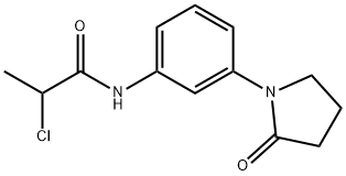 2-chloro-N-[3-(2-oxopyrrolidin-1-yl)phenyl]propanamide 化学構造式
