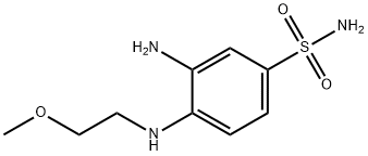 3-amino-4-[(2-methoxyethyl)amino]benzene-1-sulfonamide Structure