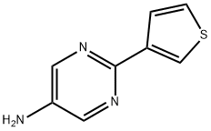 5-Amino-2-(3-thienyl)pyrimidine, 1094373-81-5, 结构式