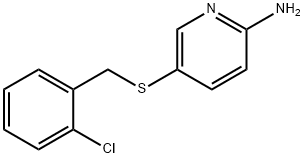 5-{[(2-chlorophenyl)methyl]sulfanyl}pyridin-2-amine 结构式
