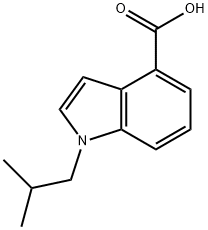 1-(2-methylpropyl)-1H-indole-4-carboxylic acid Structure