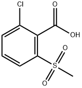 2-chloro-6-methanesulfonylbenzoic acid 化学構造式