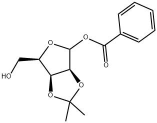 Benzoyl 2,3-O-isopropylidene-D-lyxofuranoside Structure