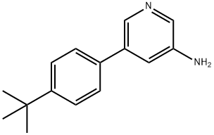 5-(4-TERT-BUTYLPHENYL)PYRIDIN-3-AMINE 化学構造式