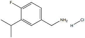 (4-fluoro-3-isopropylphenyl)methanamine hydrochloride 化学構造式