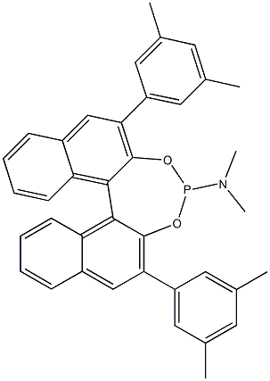 (11bR)-2,6-Bis(3,5-dimethylphenyl)-N,N-dimethyl-dinaphtho[2,1-d:1',2'-f][1,3,2]dioxaphosphepin-4-amine Struktur