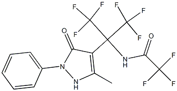 2,2,2-trifluoro-N-[2,2,2-trifluoro-1-(5-methyl-3-oxo-2-phenyl-2,3-dihydro-1H-pyrazol-4-yl)-1-(trifluoromethyl)ethyl]acetamide Structure