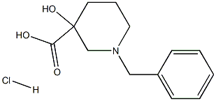 1-benzyl-3-hydroxypiperidine-3-carboxylic acid hydrochloride Structure