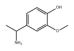 4-(1-aminoethyl)-2-methoxyphenol 结构式