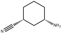Cyclohexanecarbonitrile, 3-amino-, (1R,3S)- Struktur