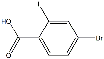 2-碘-4-溴苯甲酸 结构式