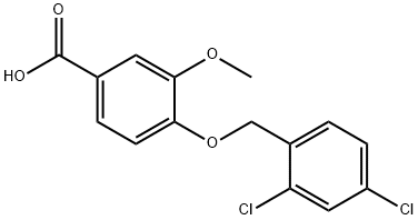 4-[(2,4-dichlorophenyl)methoxy]-3-methoxybenzoic acid,113457-31-1,结构式