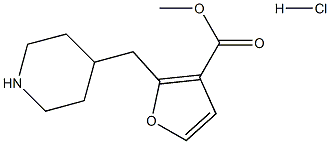 2-[(哌啶-4-基)甲基]呋喃-3-羧酸甲酯盐酸盐 结构式