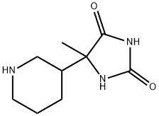 5-甲基-5-(哌啶-3-基)咪唑烷-2,4-二酮 结构式