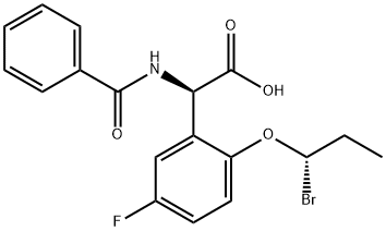 (R,S)-N-benzoyl-2-((2R)-1-bromopropoxy)-5-fluorophenylglycine,1134785-08-2,结构式