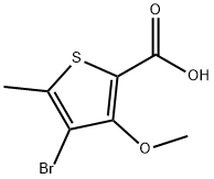 4-bromo-3-methoxy-5-methylthiophene-2-carboxylic acid 化学構造式