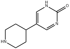 2-Hydroxy-5-(piperidin-4-yl)pyrimidine 化学構造式