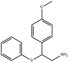 1-[2-Amino-1-(phenylsulfanyl)ethyl]-4-methoxybenzene, 113934-91-1, 结构式