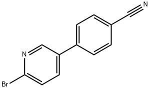 2-Bromo-5-(4-cyanophenyl)pyridine 化学構造式