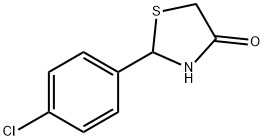 2-(4-chlorophenyl)-1,3-thiazolidin-4-one 结构式