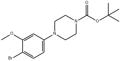 tert-butyl 4-(4-bromo-3-methoxyphenyl)piperazine-1-carboxylate Struktur