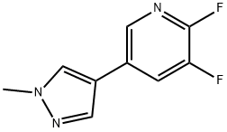 2,3-difluoro-5-(1-methyl-1H-pyrazol-4-yl)pyridine, 1151801-90-9, 结构式