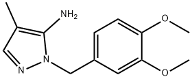 1-[(3,4-dimethoxyphenyl)methyl]-4-methyl-1H-pyrazol-5-amine Structure