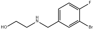 2-{[(3-bromo-4-fluorophenyl)methyl]amino}ethan-1-ol Struktur