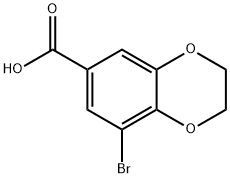 8-bromo-2,3-dihydro-1,4-benzodioxine-6-carboxylic acid Struktur