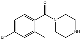 1-(4-bromo-2-methylbenzoyl)piperazine Struktur